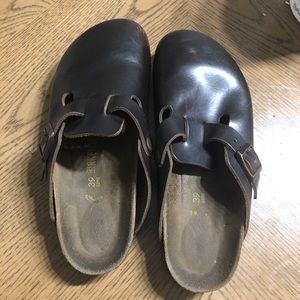 Birkenstock brown mules clogs